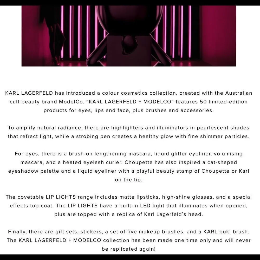 Karl Lagerfeld + ModelCo Matte Lipstick Paris 7eme